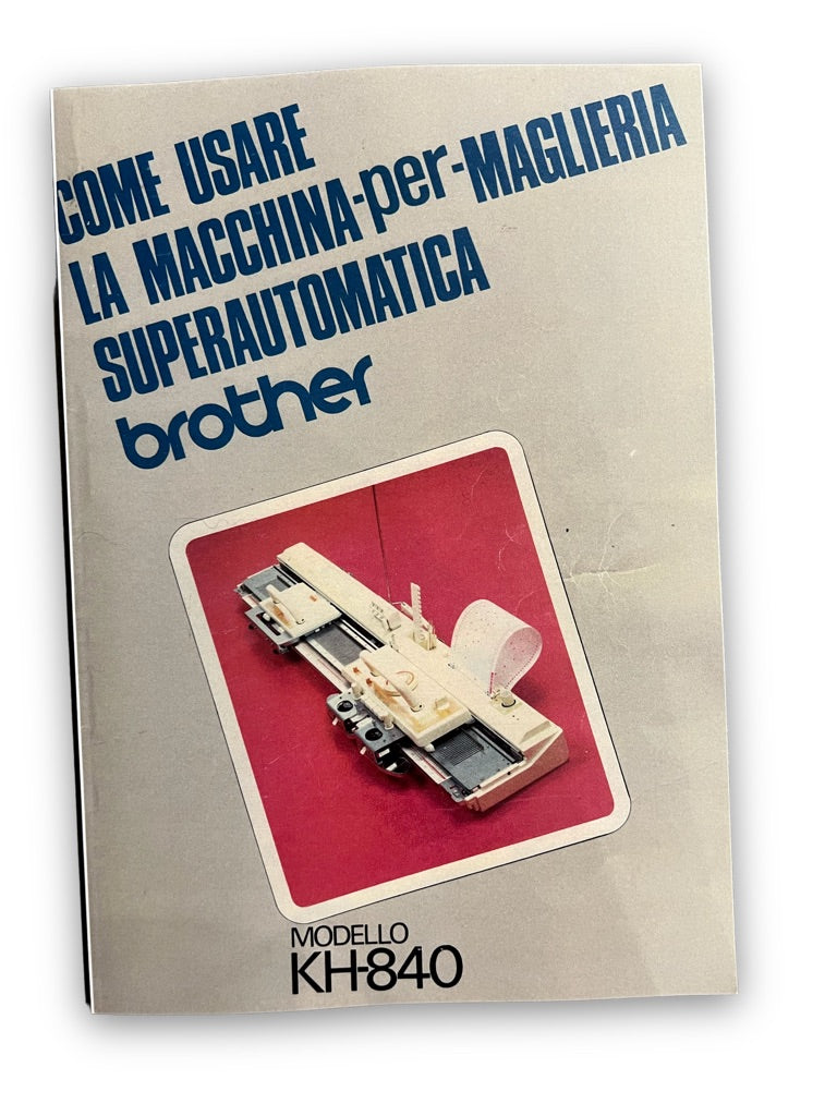 Manuale Brother KH840 - ristampa
