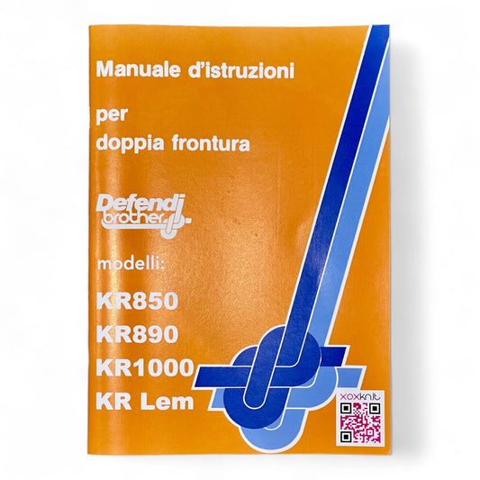 Manuale Brother KR 850 - KR890 - KR1000 - KR Lem - ristampa